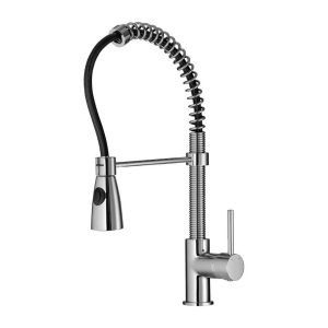 OMNIRES X2 X2CR BATERIA ZLEWOZMYWAKOWA Z WYCIĄGANĄ WYLEWKĄ , CHROM-CZARNY MAT